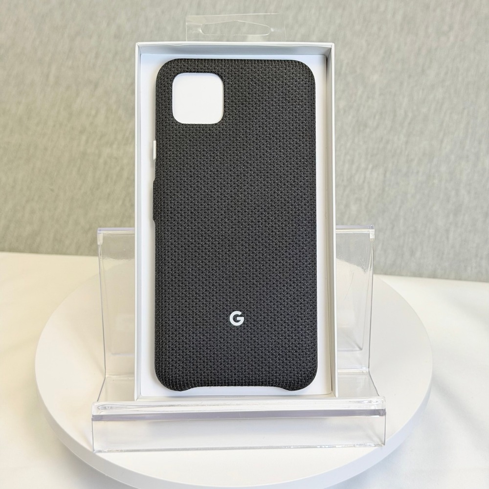 Google Pixel 4 XL Fabric Case Just Black GA01276 Official Knit Cover New